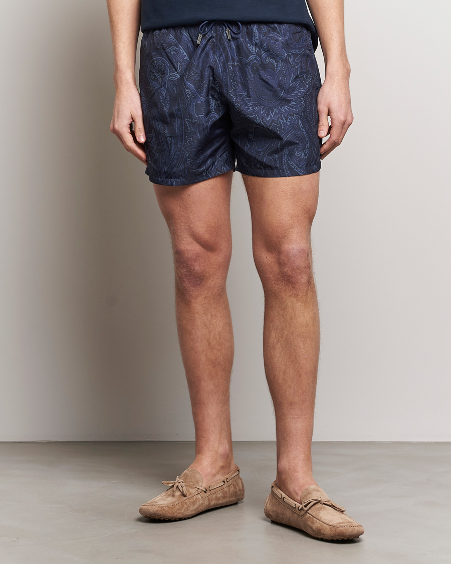 Men | Swimwear | Etro | Tonal Paisley Swim Shorts Blue