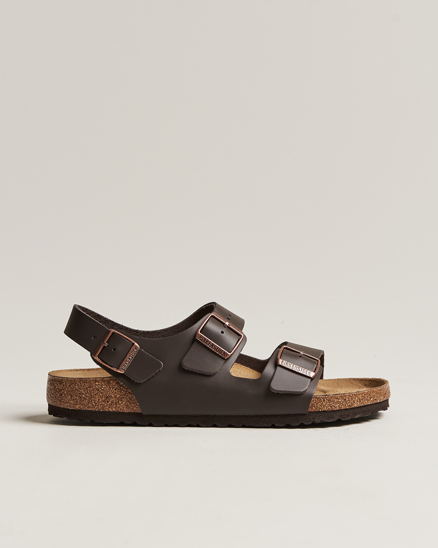 Men | Sandals & Slides | BIRKENSTOCK | Milano Classic Footbed Dark Brown Leather