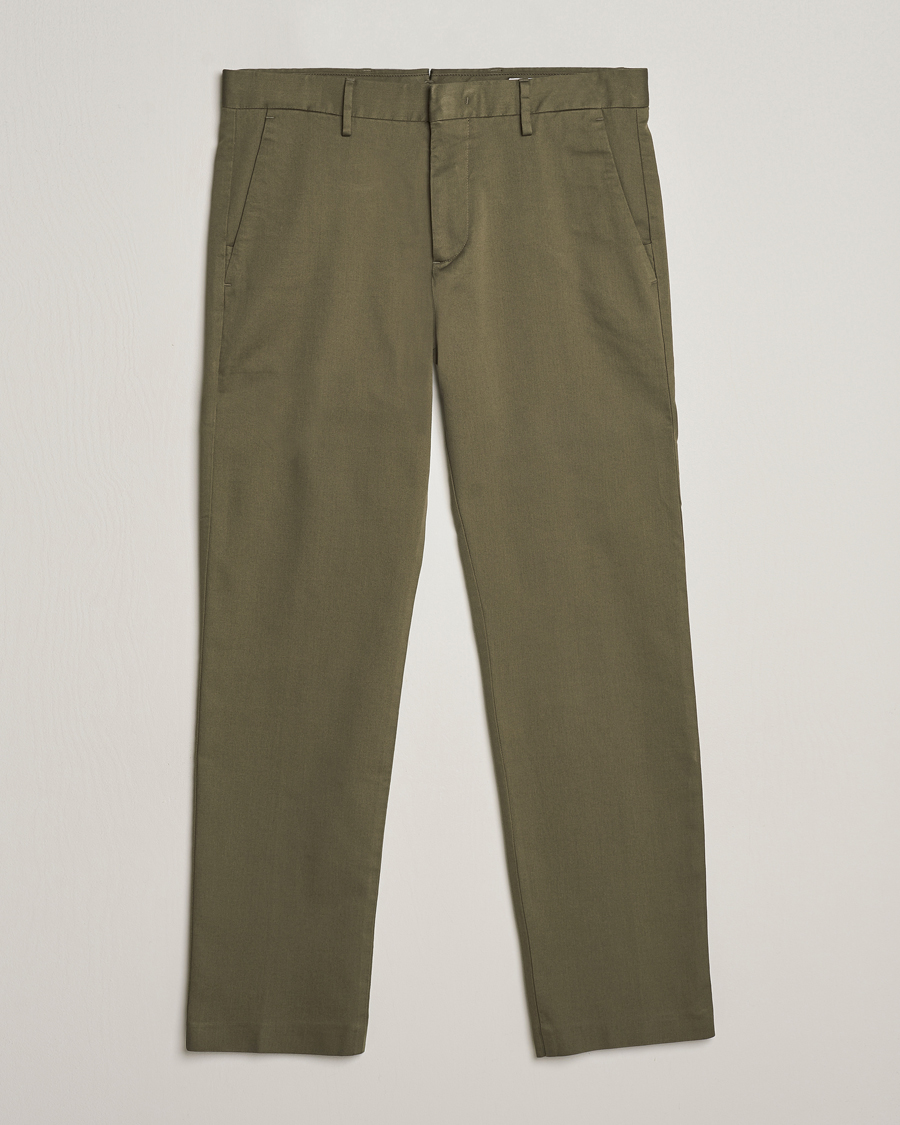 Men | Trousers | NN07 | Theo Regular Fit Stretch Chinos Capers Green