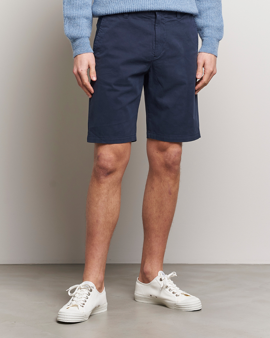 Men | Chino Shorts | NN07 | Crown Shorts Navy Blue
