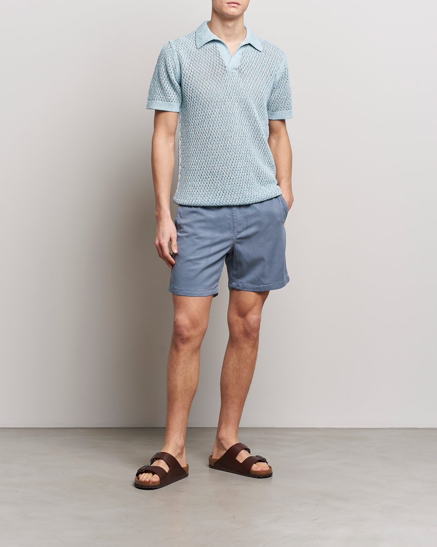 Men | Shorts | NN07 | Gregor Tencel Drawstring Shorts Swedish Blue