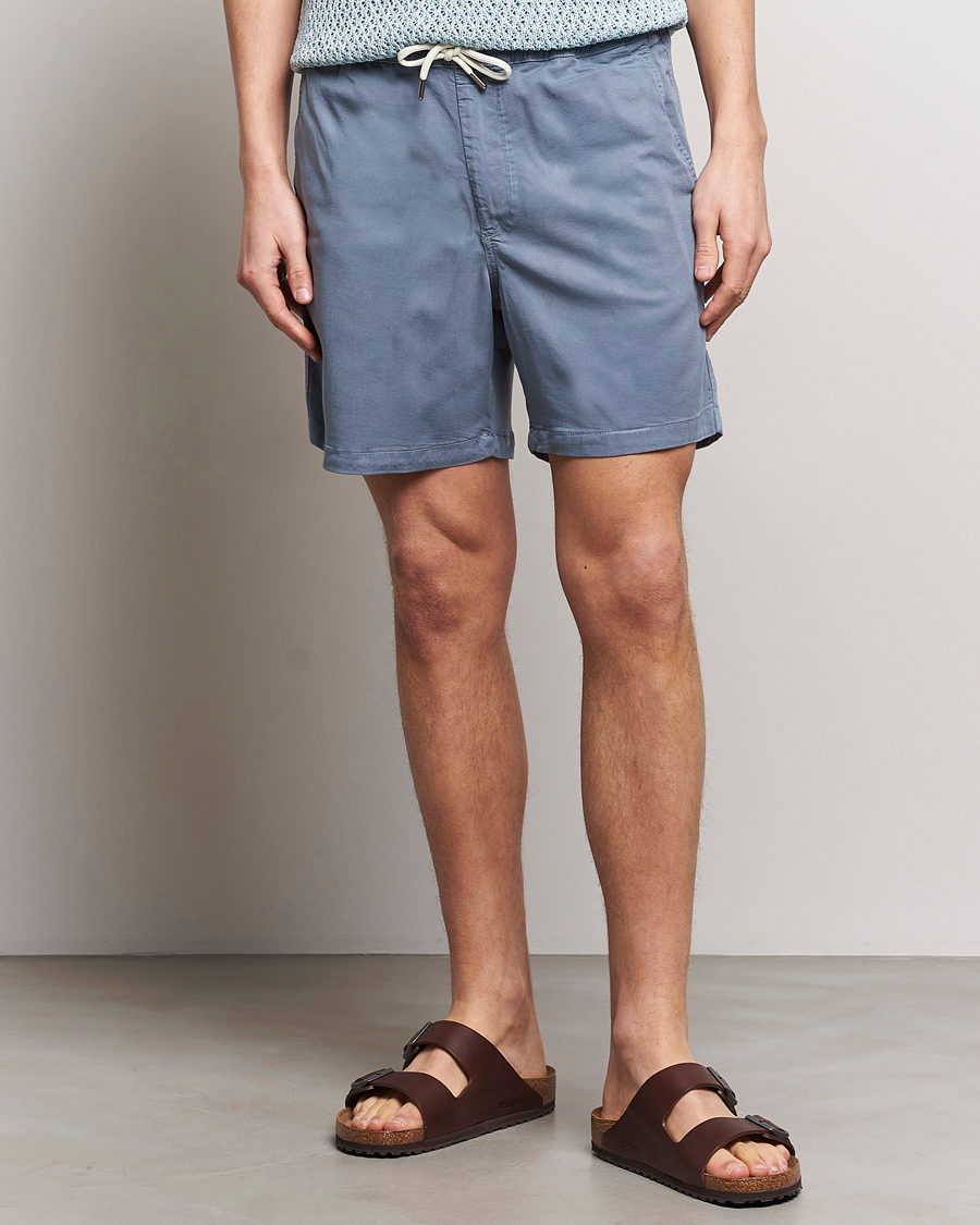 Men | Shorts | NN07 | Gregor Tencel Drawstring Shorts Swedish Blue