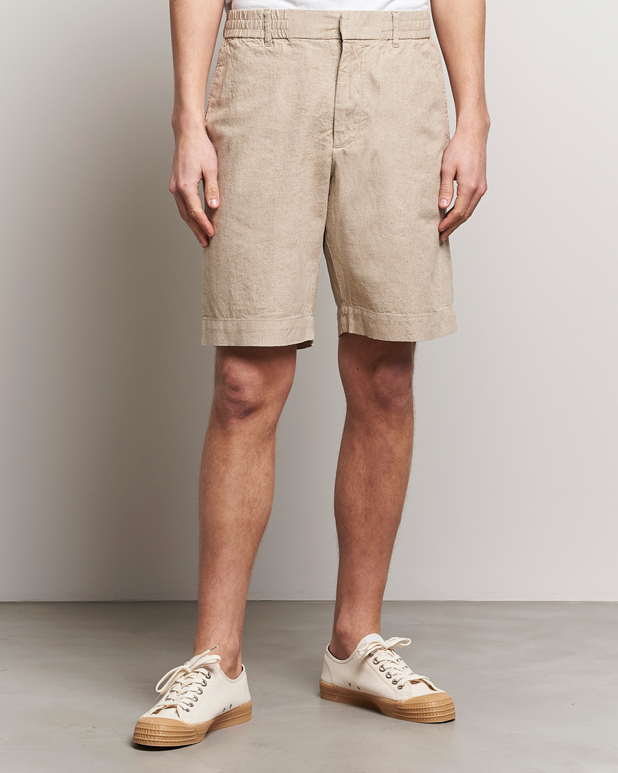 Men | Linen Shorts | NN07 | Billie Linen Shorts Oatmeal