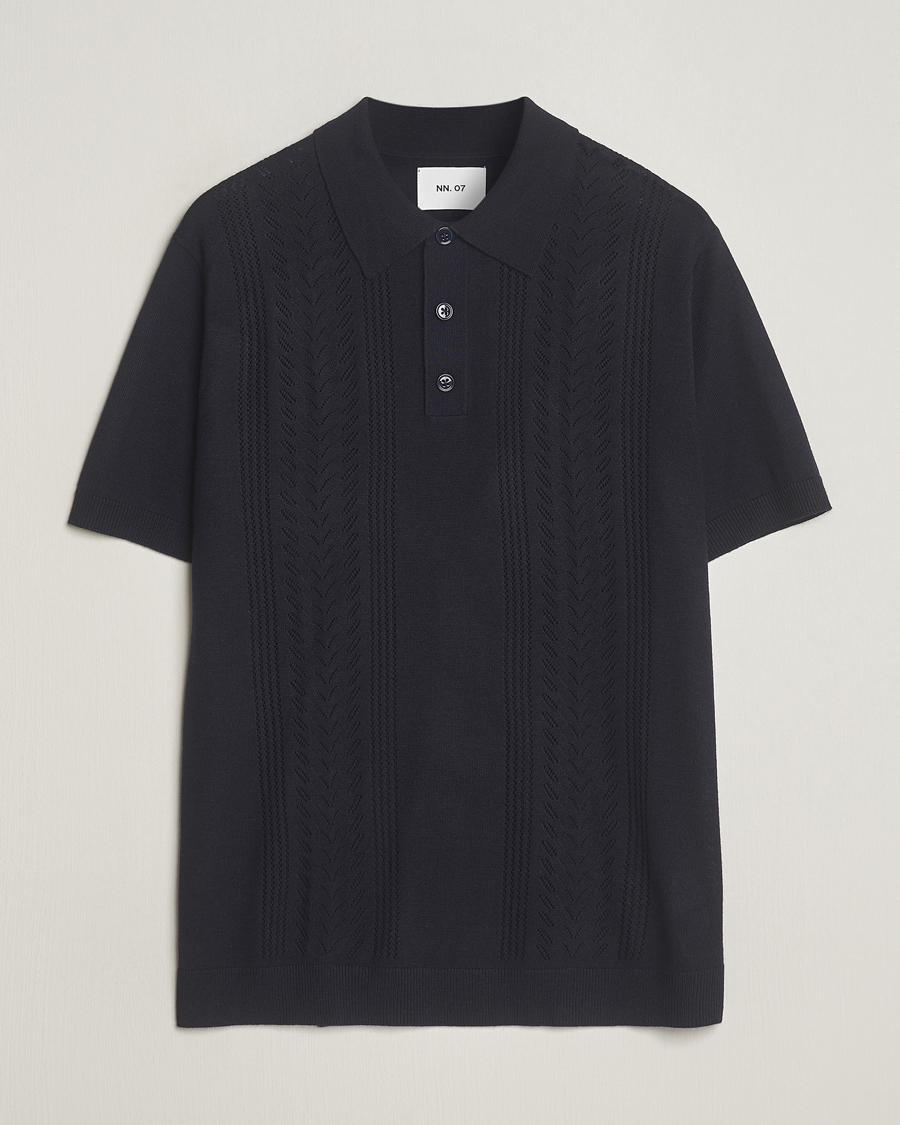 Men | Polo Shirts | NN07 | Thor Knitted Polo Navy Blue