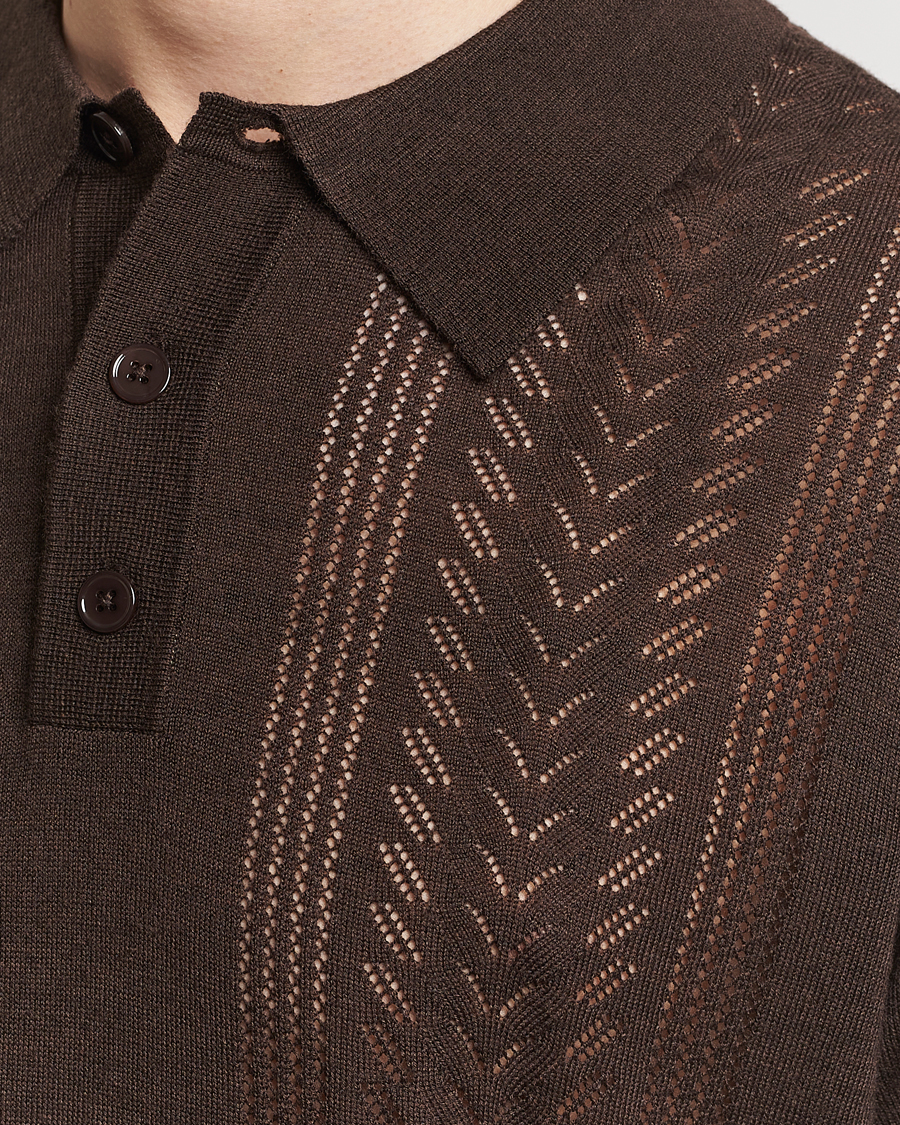 Men | Polo Shirts | NN07 | Thor Knitted Polo Slate Brown
