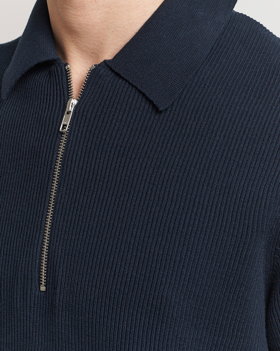 Men | Polo Shirts | NN07 | Hansie Zip Polo Navy Blue