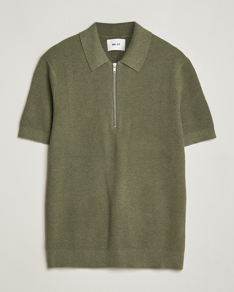 NN07 Hansie Zip Polo Capers Green at CareOfCarl.com