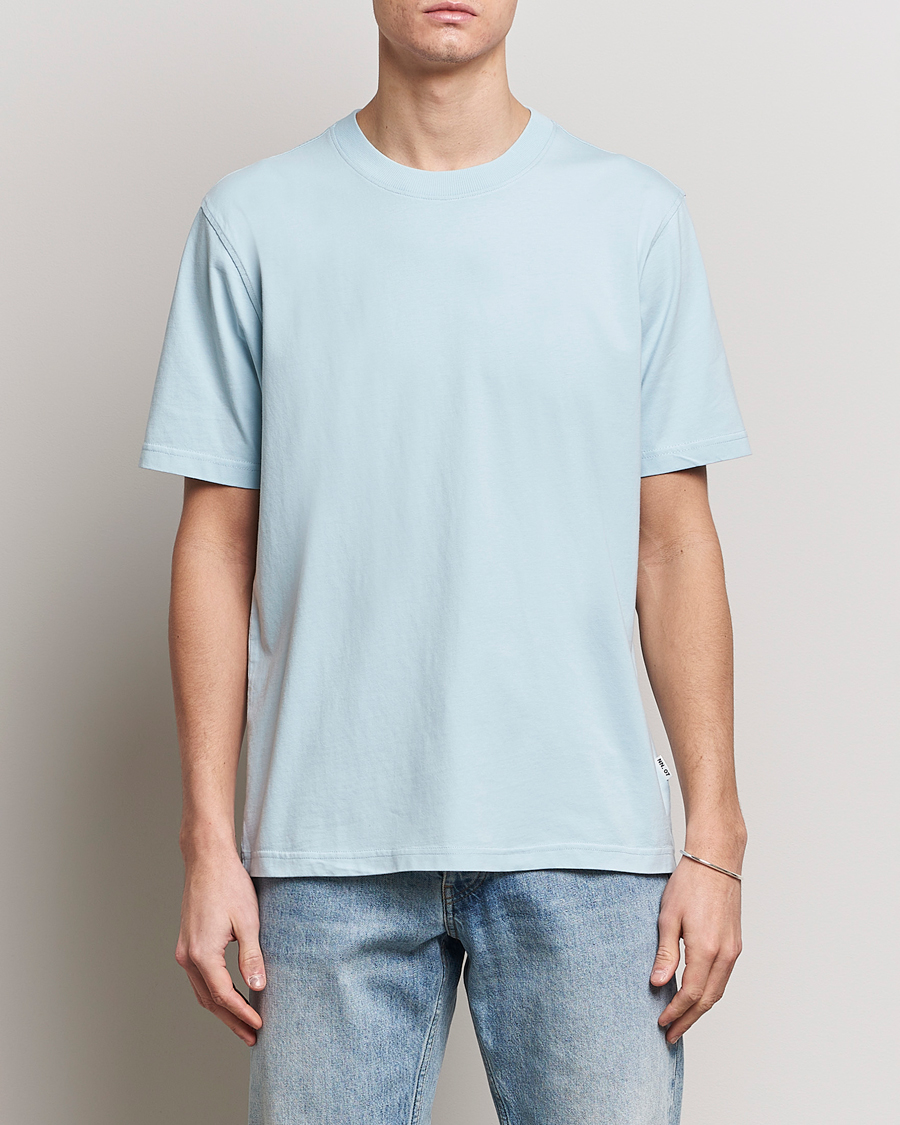 Men | Short Sleeve T-shirts | NN07 | Adam Pima Crew Neck T-Shirt Winter Sky 