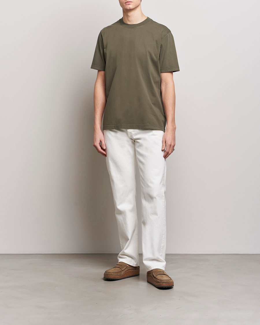 Men | T-Shirts | NN07 | Adam Pima Crew Neck T-Shirt Capers Green