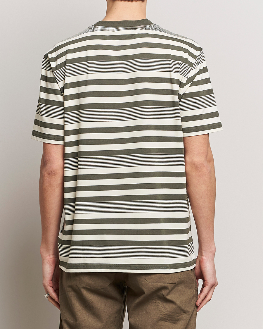 Men | T-Shirts | NN07 | Adam Striped Crew Neck T-Shirt Capers Green