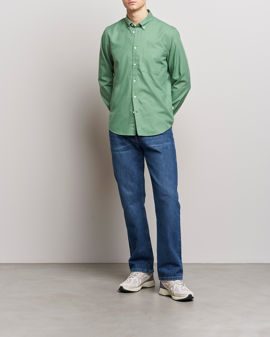 Men | Shirts | NN07 | Arne Tencel Shirt Hedge Green