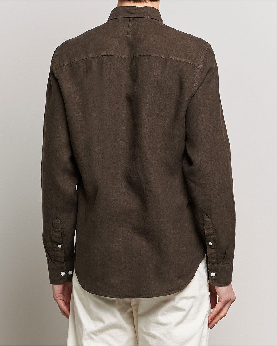 NN07 Arne Linen Shirt Demitasse Brown at CareOfCarl.com