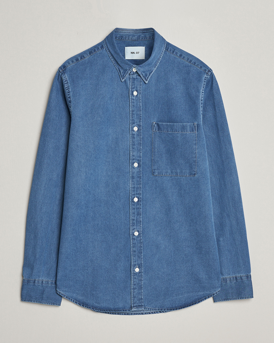 Men | Shirts | NN07 | Cohen Denim Shirt Light Indigo