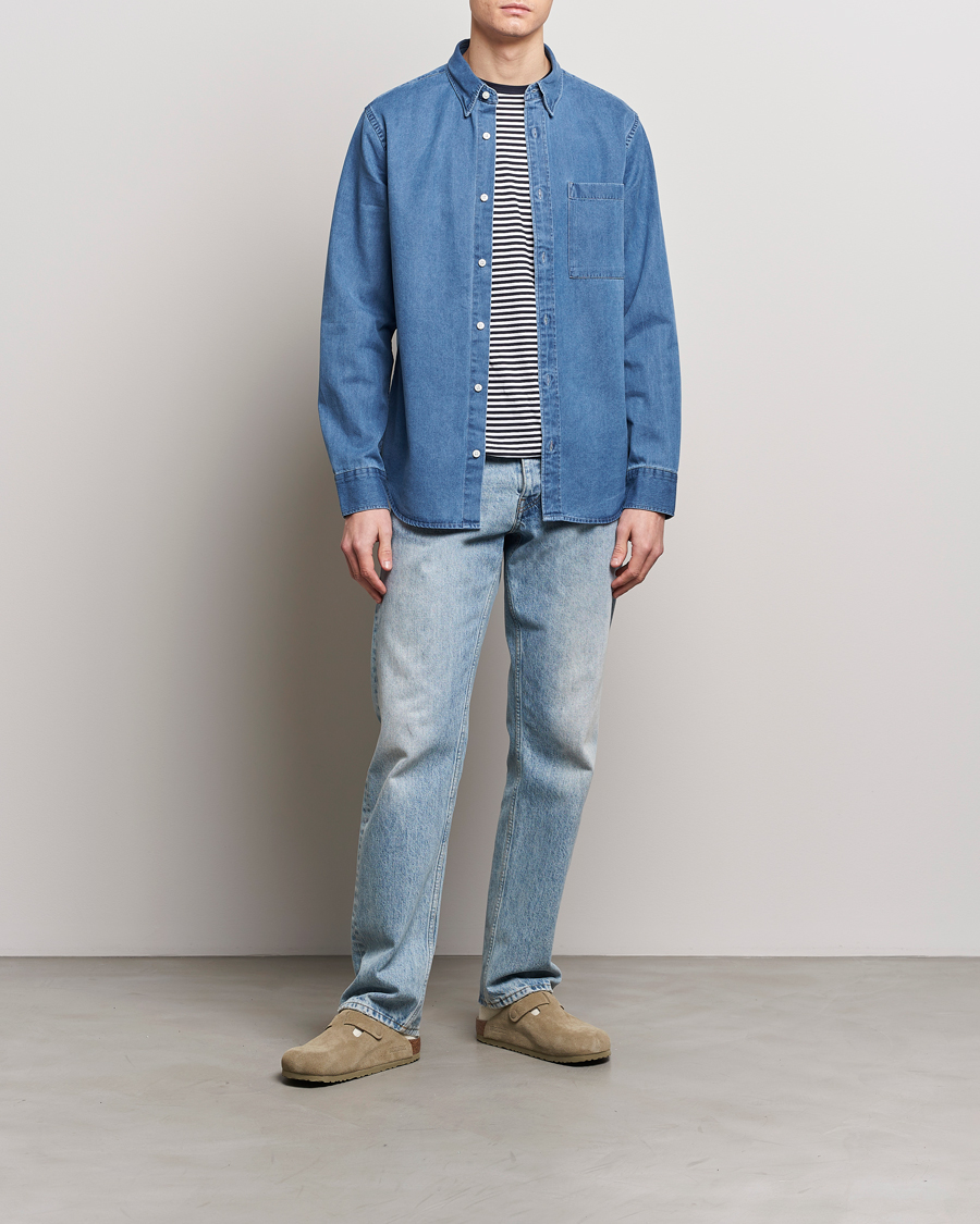 Men | Shirts | NN07 | Cohen Denim Shirt Light Indigo