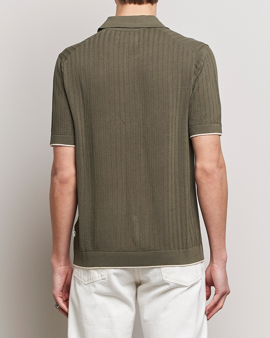 Men | Shirts | NN07 | Nalo Structured Knitted Short Sleeve Shirt Green