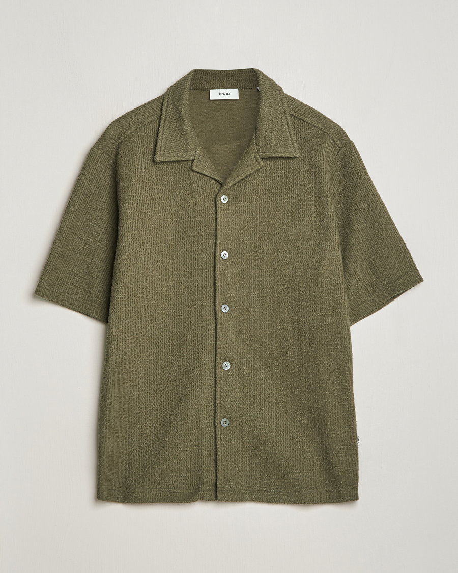 Men | Shirts | NN07 | Julio Short Sleeve Shirt Capers Green