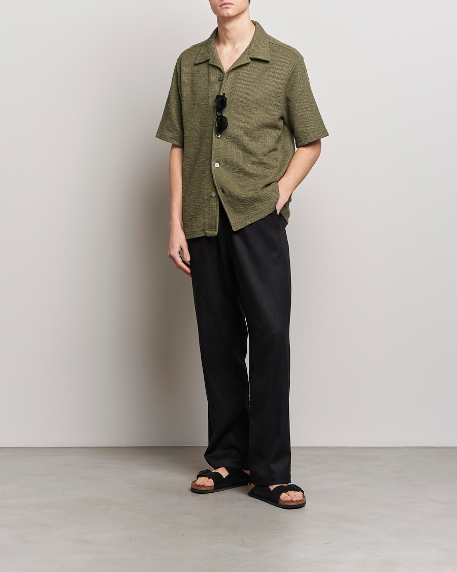 Men | Shirts | NN07 | Julio Short Sleeve Shirt Capers Green