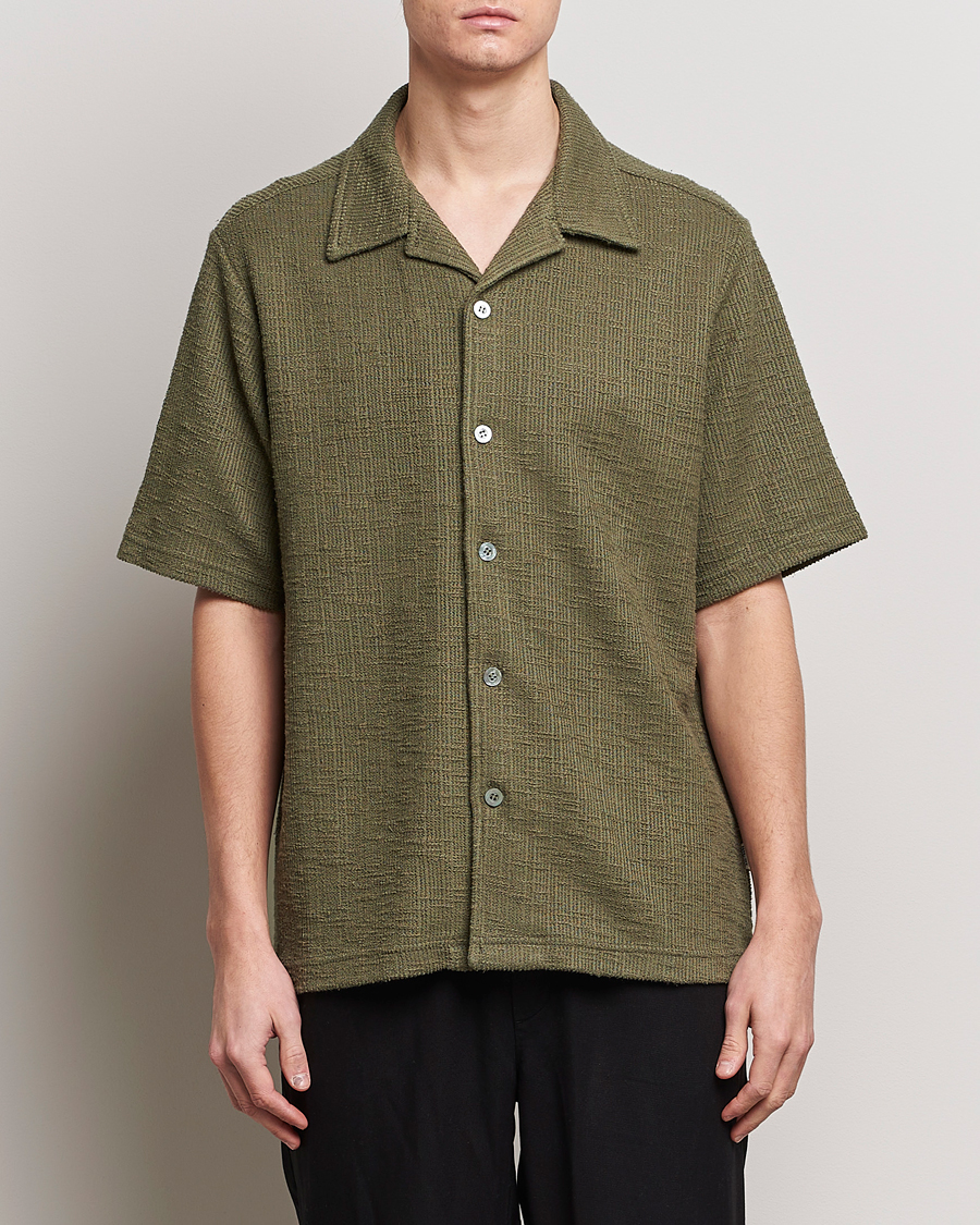 Men | Short Sleeve Shirts | NN07 | Julio Short Sleeve Shirt Capers Green