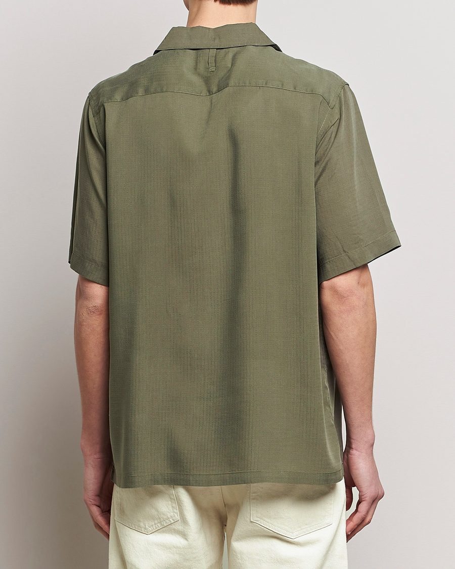 Men | Shirts | NN07 | Julio Ripstop Short Sleeve Shirt Capers Green