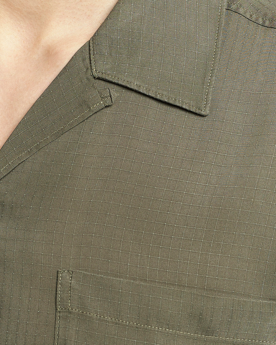 Men | Shirts | NN07 | Julio Ripstop Short Sleeve Shirt Capers Green