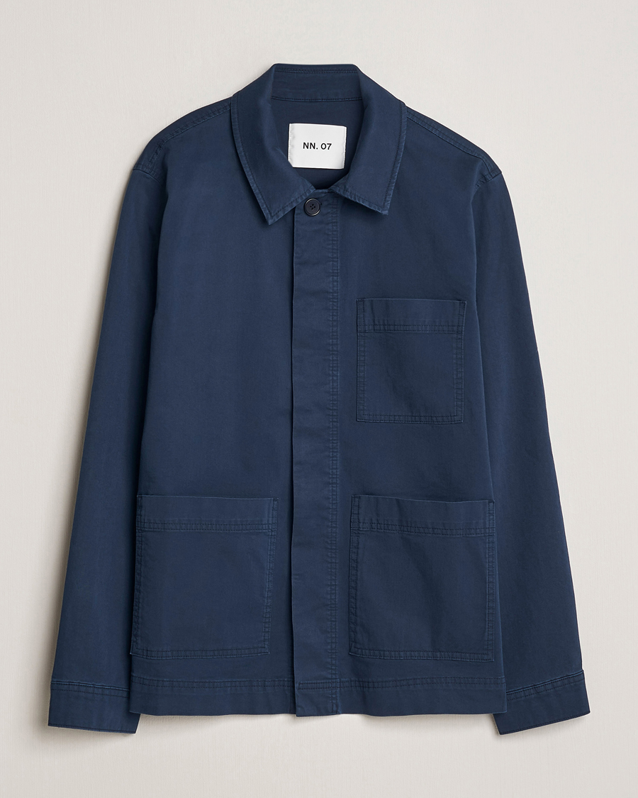 Men | Shirts | NN07 | Olav Overshirt Navy Blue
