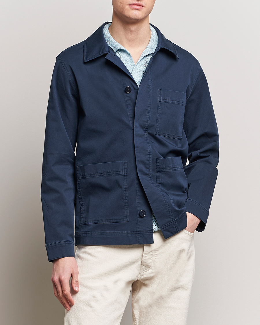 Men | Spring Jackets | NN07 | Olav Overshirt Navy Blue