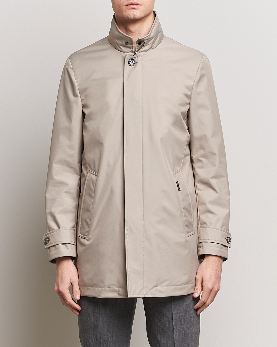 Men | Coats & Jackets | MooRER | Waterproof Car Coat Light Grey
