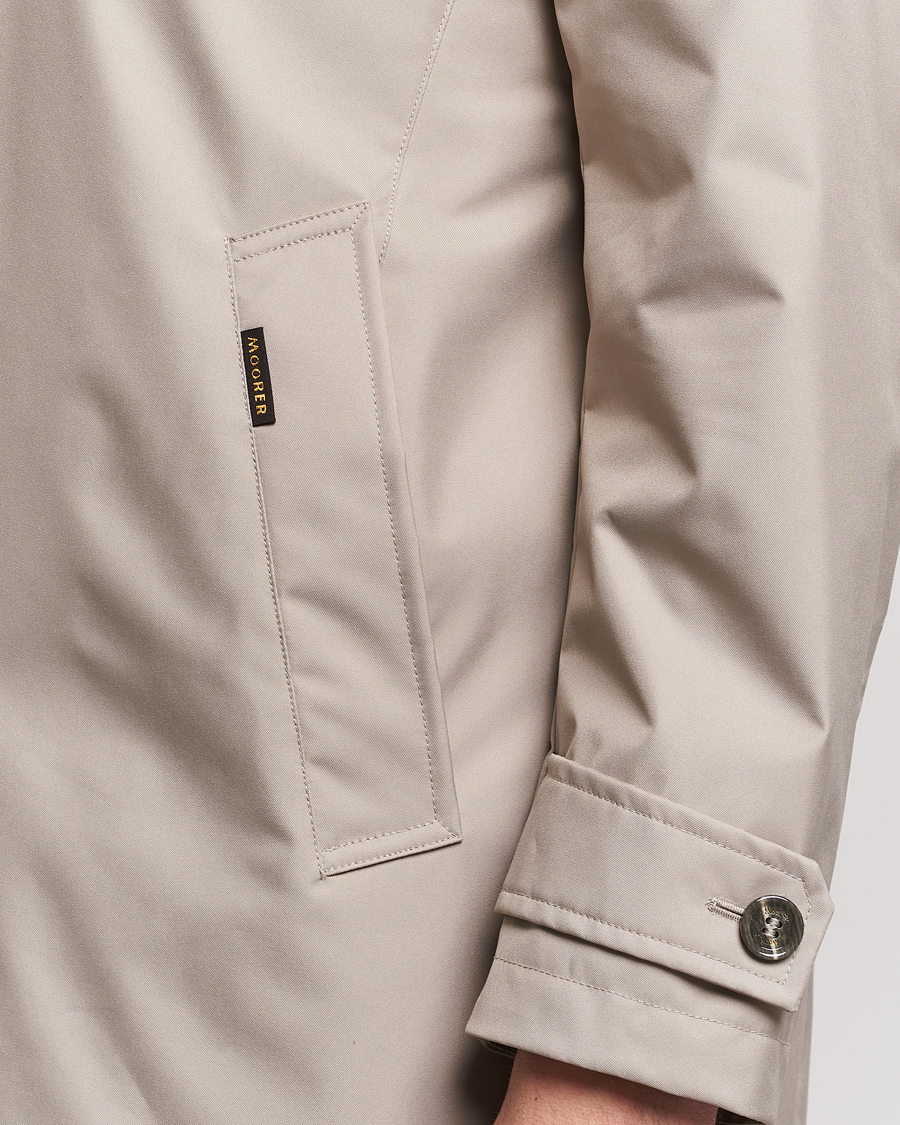 Men | Coats & Jackets | MooRER | Waterproof Car Coat Light Grey