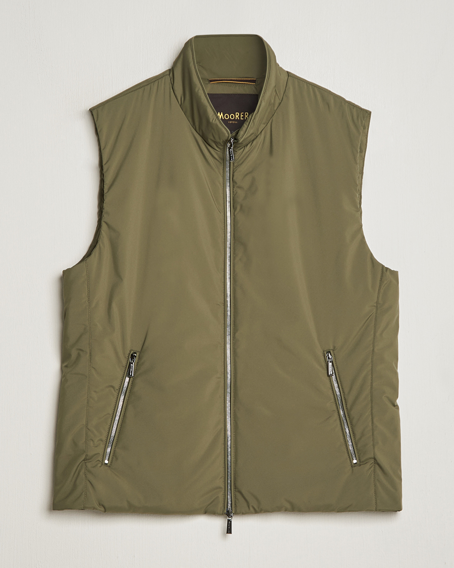 Men | Coats & Jackets | MooRER | Senio Padded Vest Green