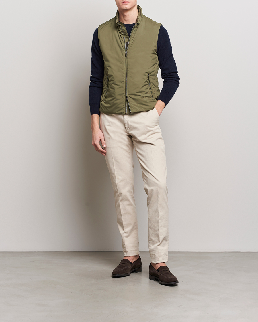 Men | Coats & Jackets | MooRER | Senio Padded Vest Green