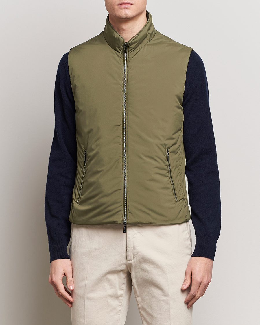 Men | Autumn Jackets | MooRER | Senio Padded Vest Green
