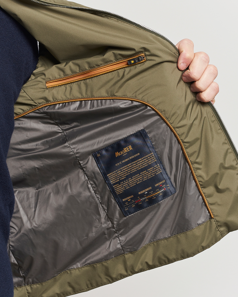 Men | Coats & Jackets | MooRER | Senio Padded Vest Green