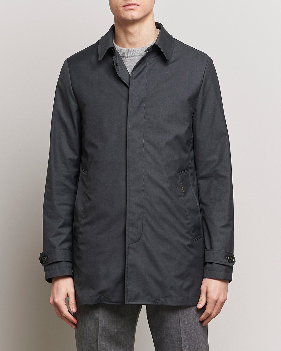 Men | Formal jackets | MooRER | Waterproof Detachable Liner Tech Coat Dark Grey