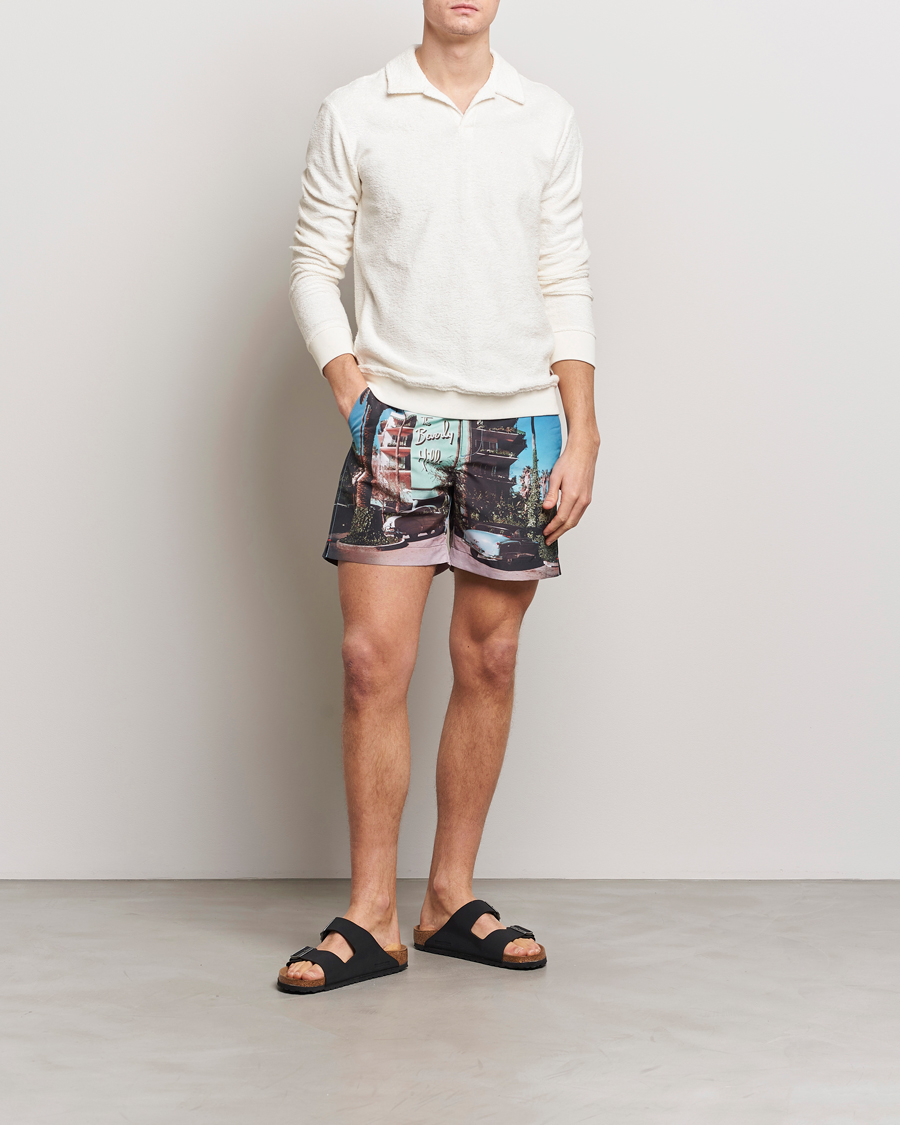 Men | Sweaters & Knitwear | Orlebar Brown | Santino Organic Cotton Terry Polo White Sand