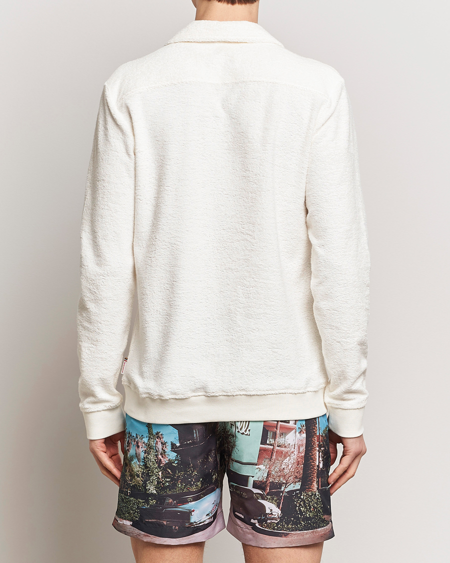 Men | Sweaters & Knitwear | Orlebar Brown | Santino Organic Cotton Terry Polo White Sand