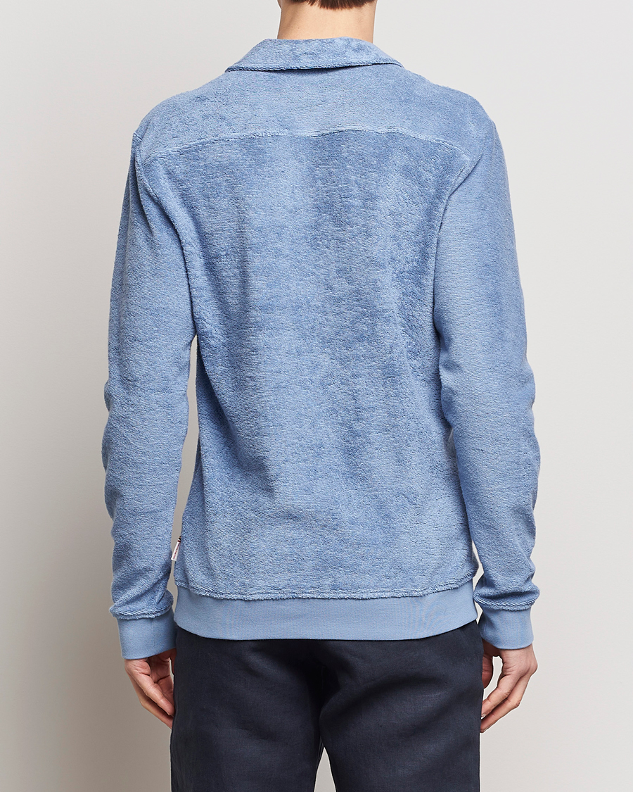 Men | Sweaters & Knitwear | Orlebar Brown | Santino Organic Cotton Terry Polo Springfield Blue