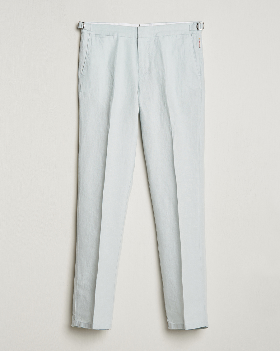Men | Trousers | Orlebar Brown | Griffon Linen Trousers White Jade