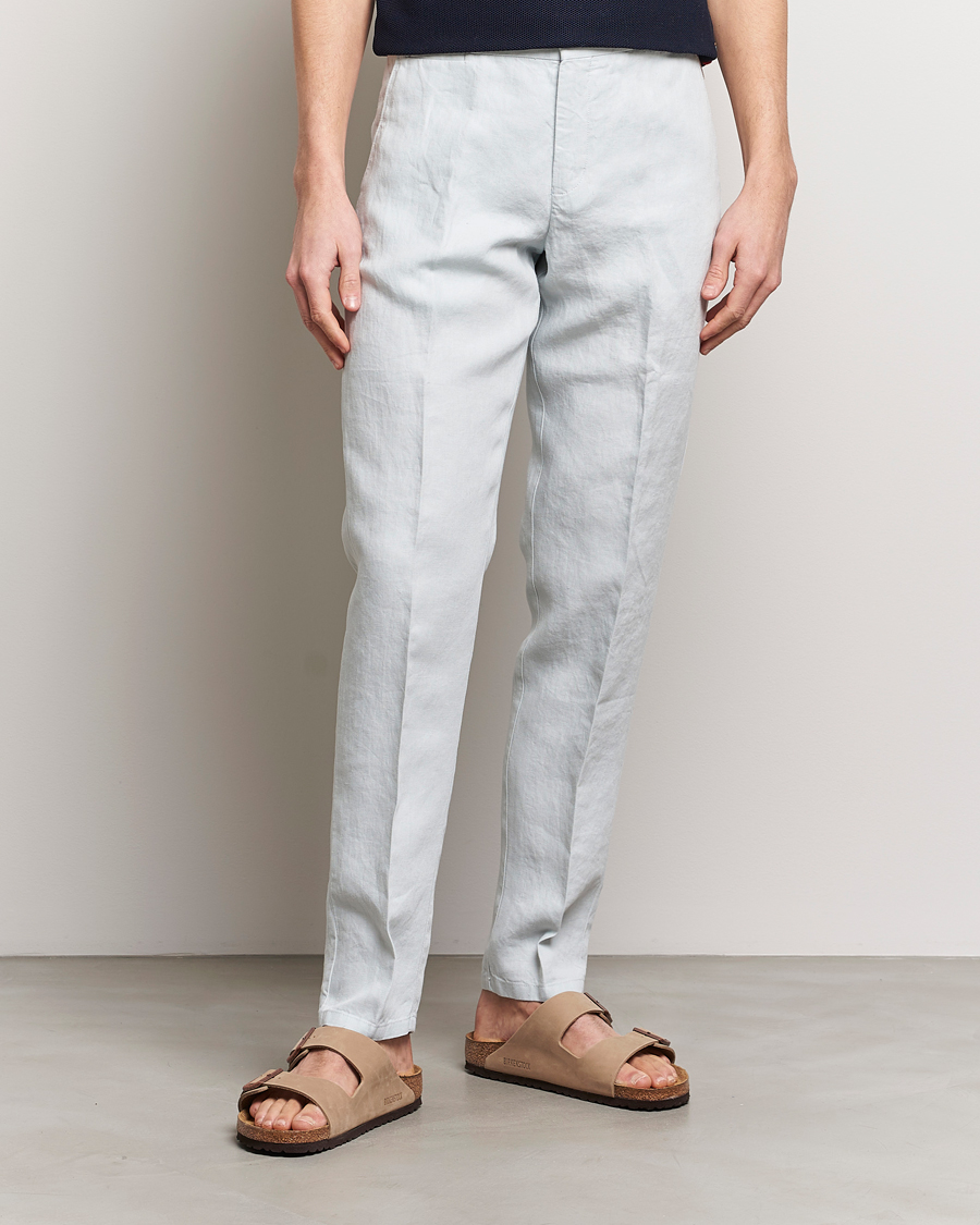Men | Trousers | Orlebar Brown | Griffon Linen Trousers White Jade