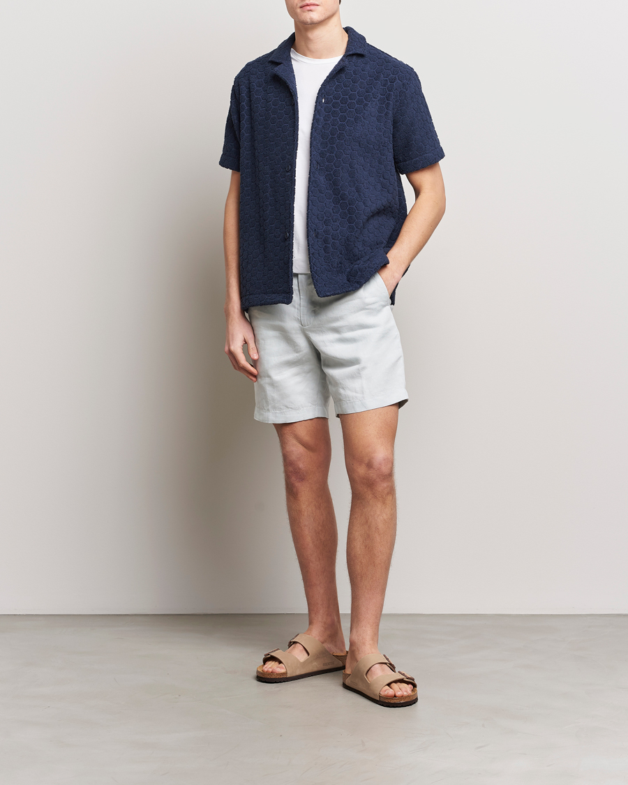 Men | Shorts | Orlebar Brown | Cornell Linen Shorts White Jade