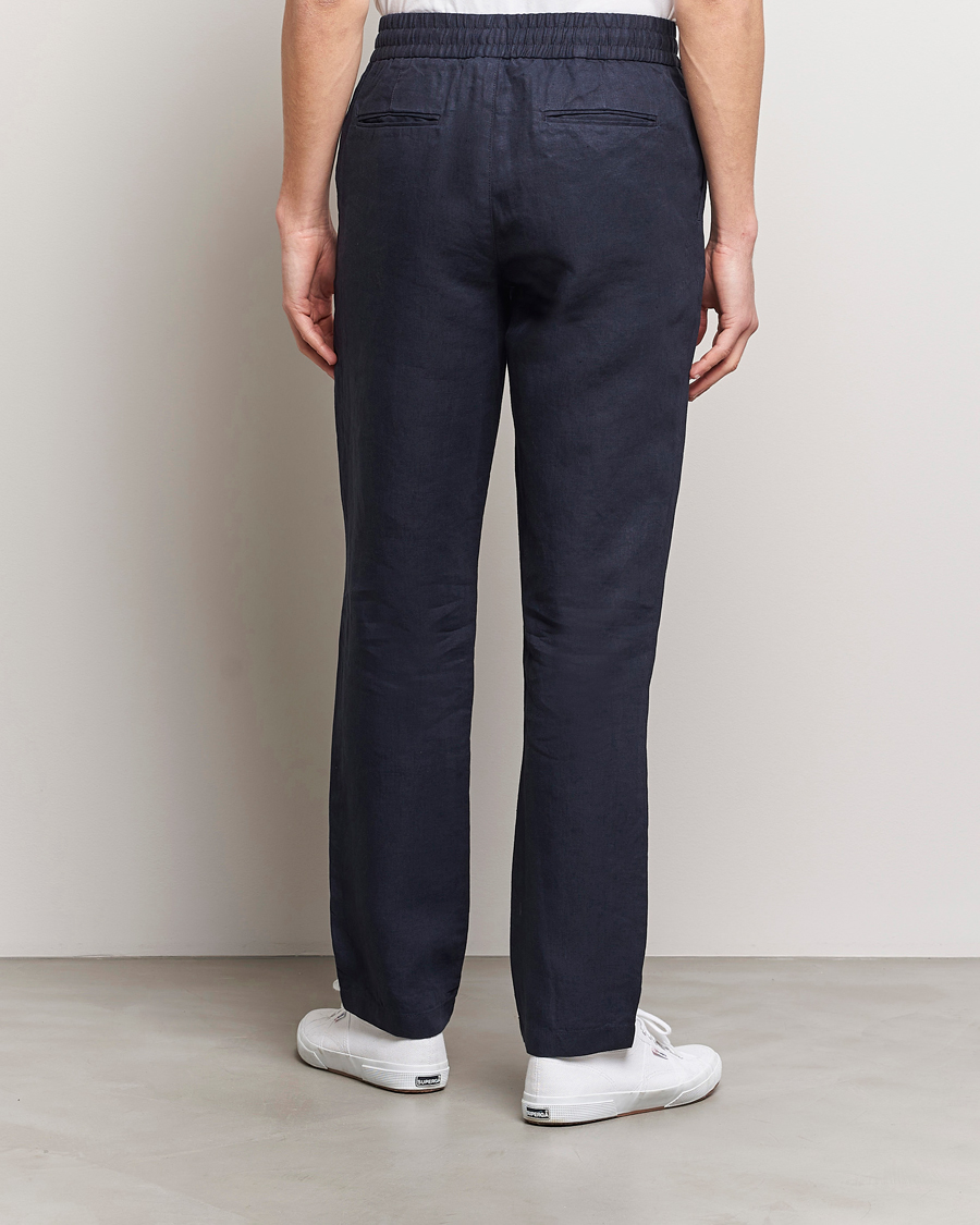 Men | Trousers | Orlebar Brown | Cornell Linen Trousers Night Iris