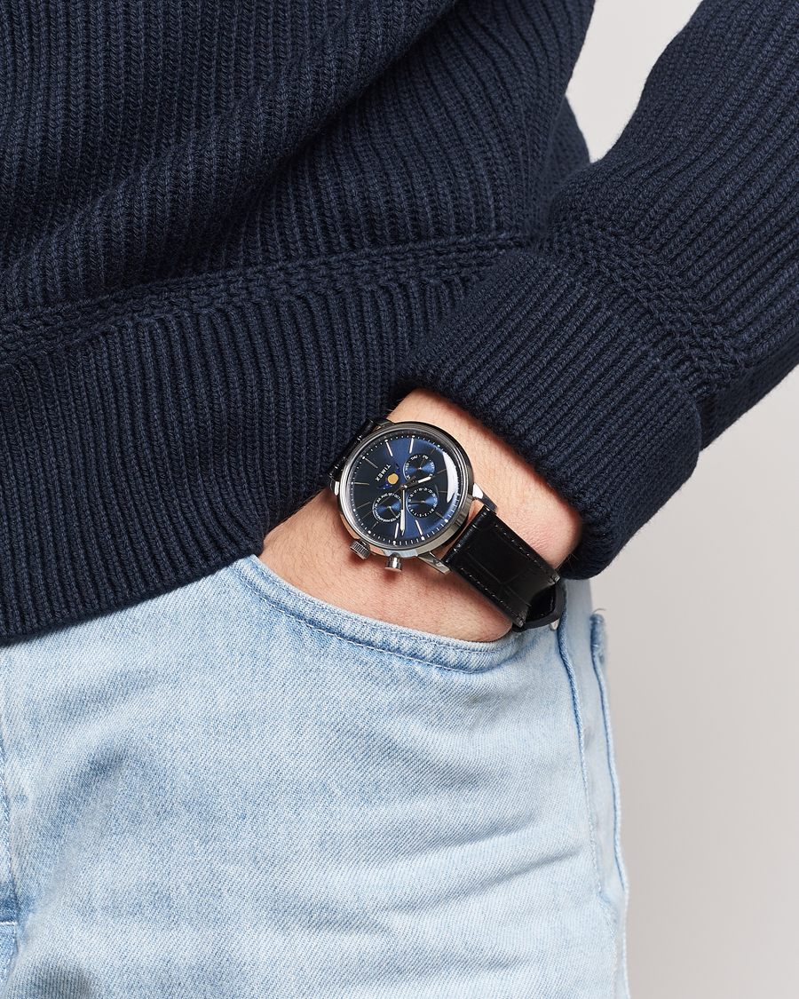 Men | Timex Marlin Moon Phase Quartz 40mm Blue Dial | Timex | Marlin Moon Phase Quartz 40mm Blue Dial