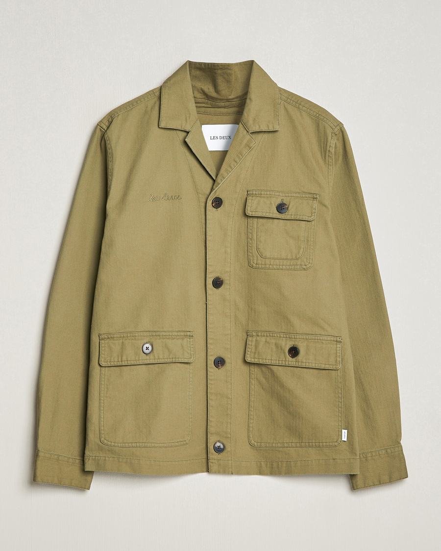 Men | Shirts | LES DEUX | Lester Fatigue Shirt Surplus Green