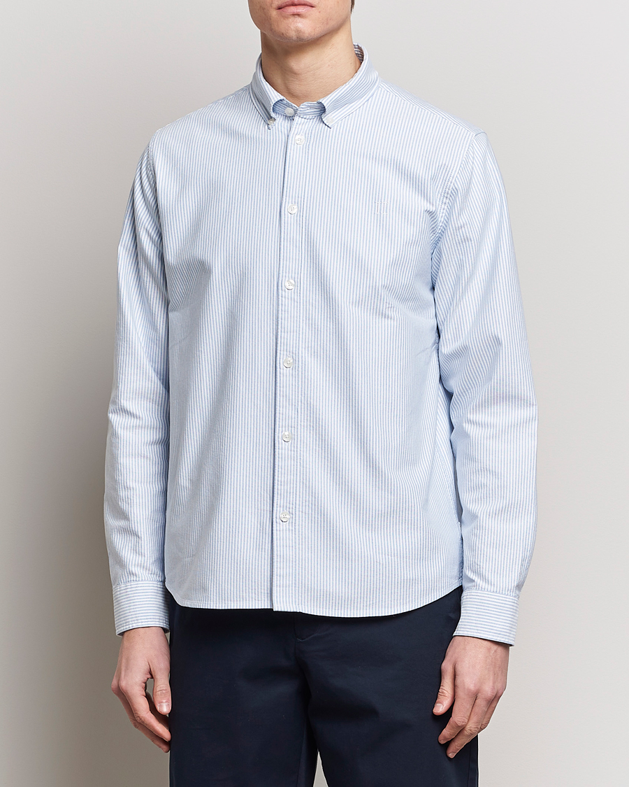 Homme |  | LES DEUX | Kristian Oxford Shirt Light Blue/White
