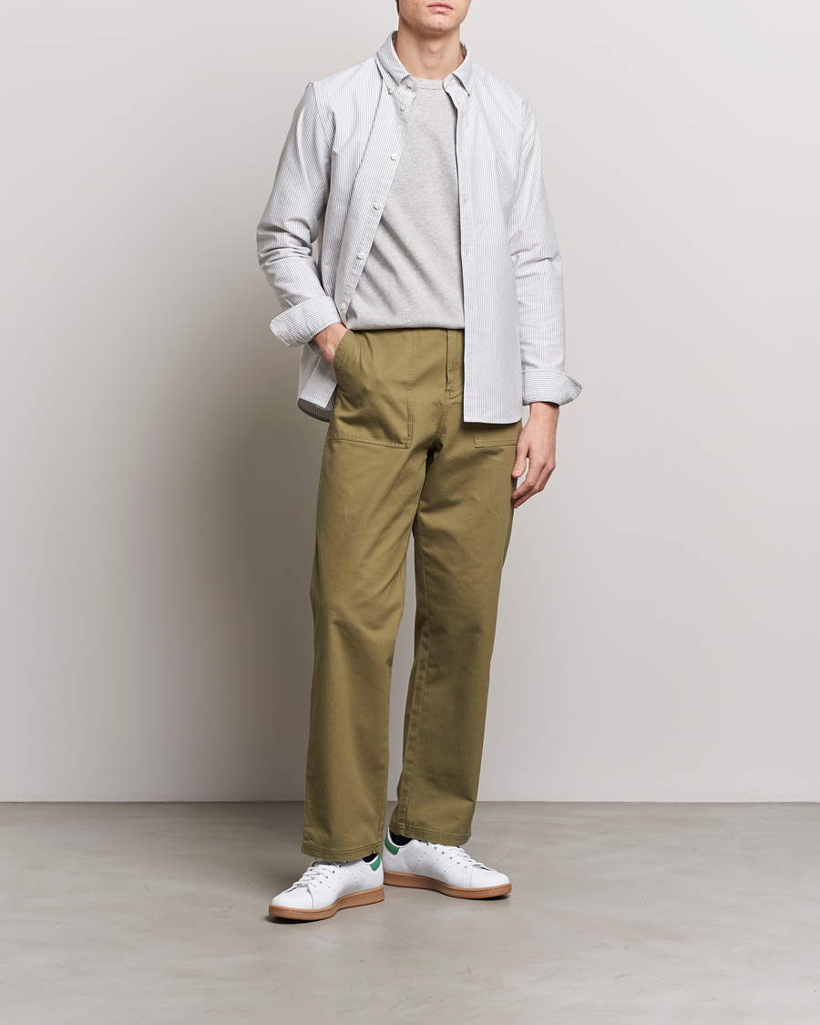 Men | Shirts | LES DEUX | Kristian Oxford Shirt Green/White