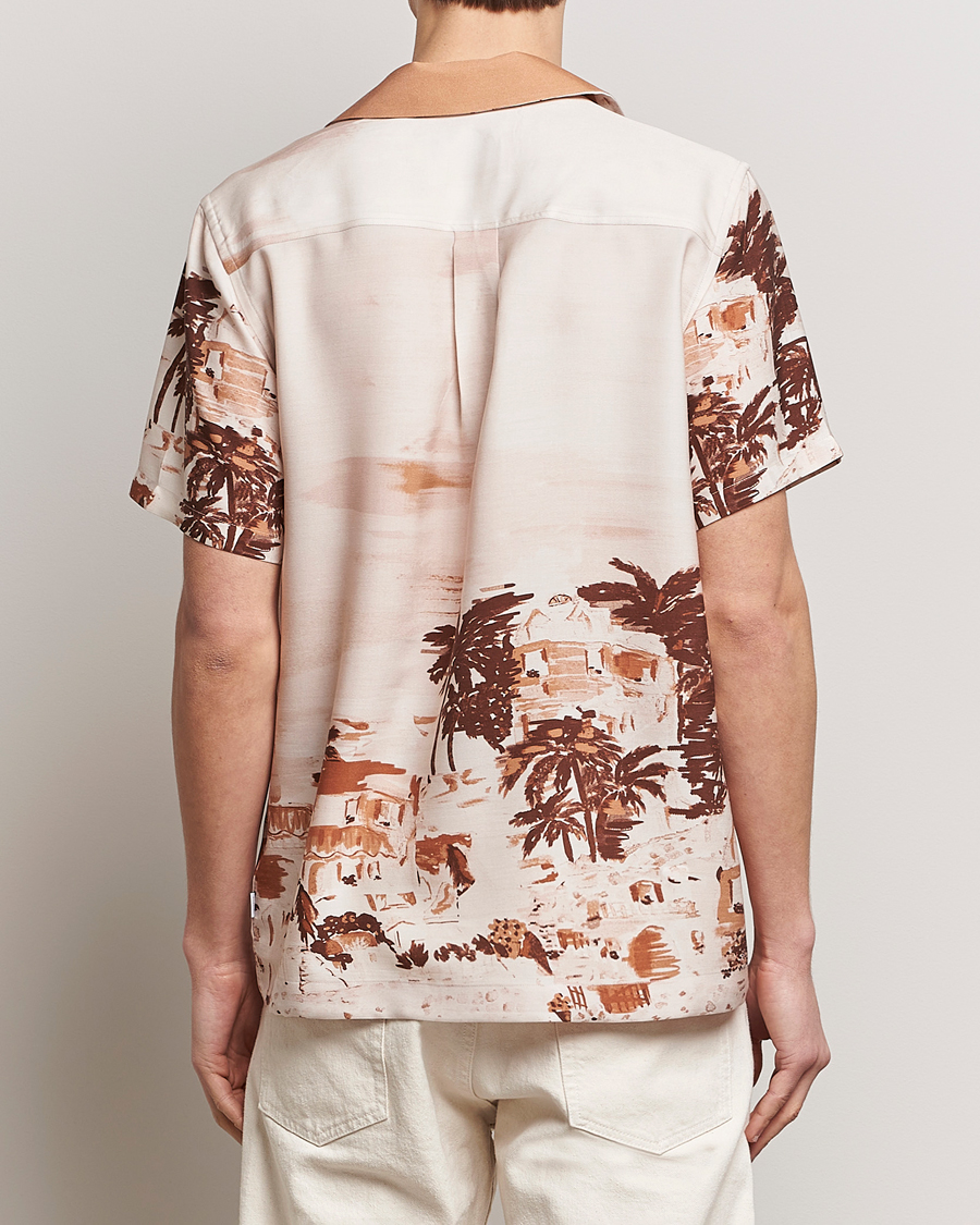 Men | Shirts | LES DEUX | Coastal Printed Short Sleeve Shirt Terracotta