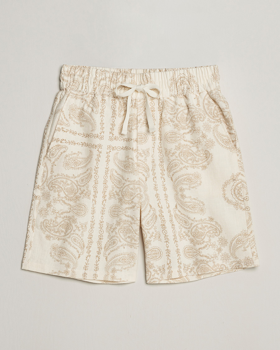 Men | Shorts | LES DEUX | Lesley Paisley Shorts Light Ivory