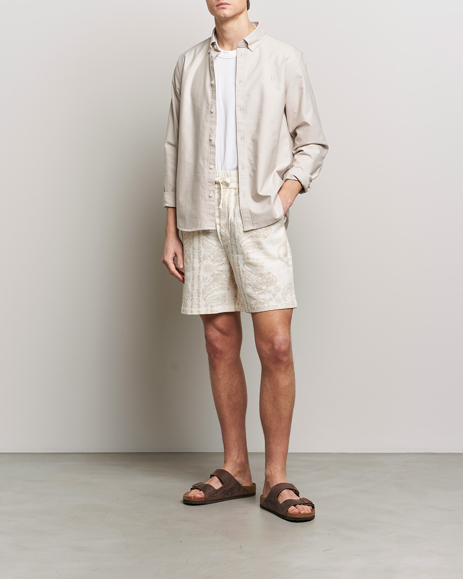 Men | Shorts | LES DEUX | Lesley Paisley Shorts Light Ivory