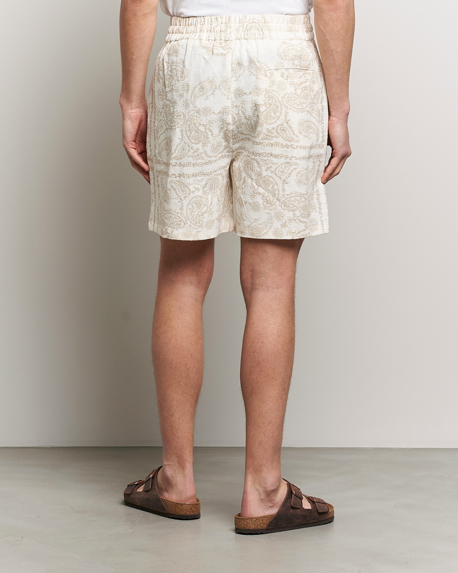 Men | Shorts | LES DEUX | Lesley Paisley Shorts Light Ivory