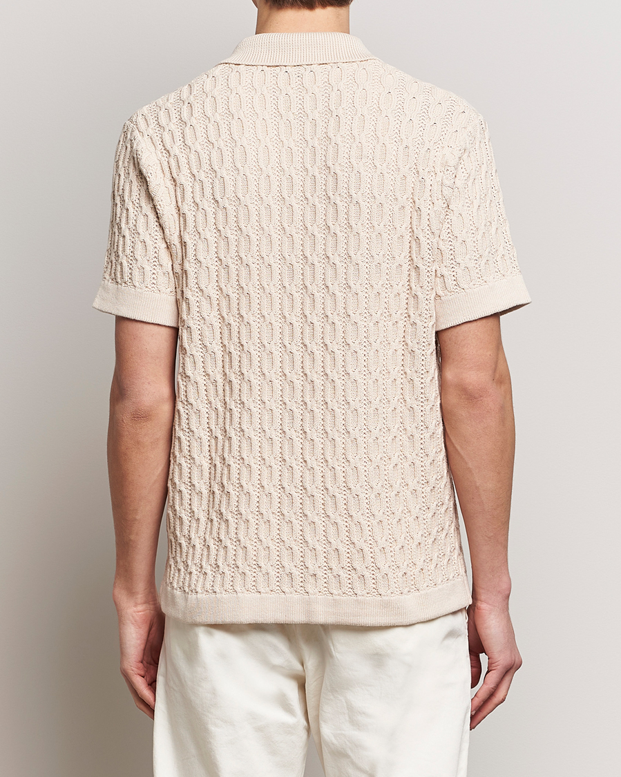 Men | Shirts | LES DEUX | Garret Knitted Short Sleeve Shirt Ivory