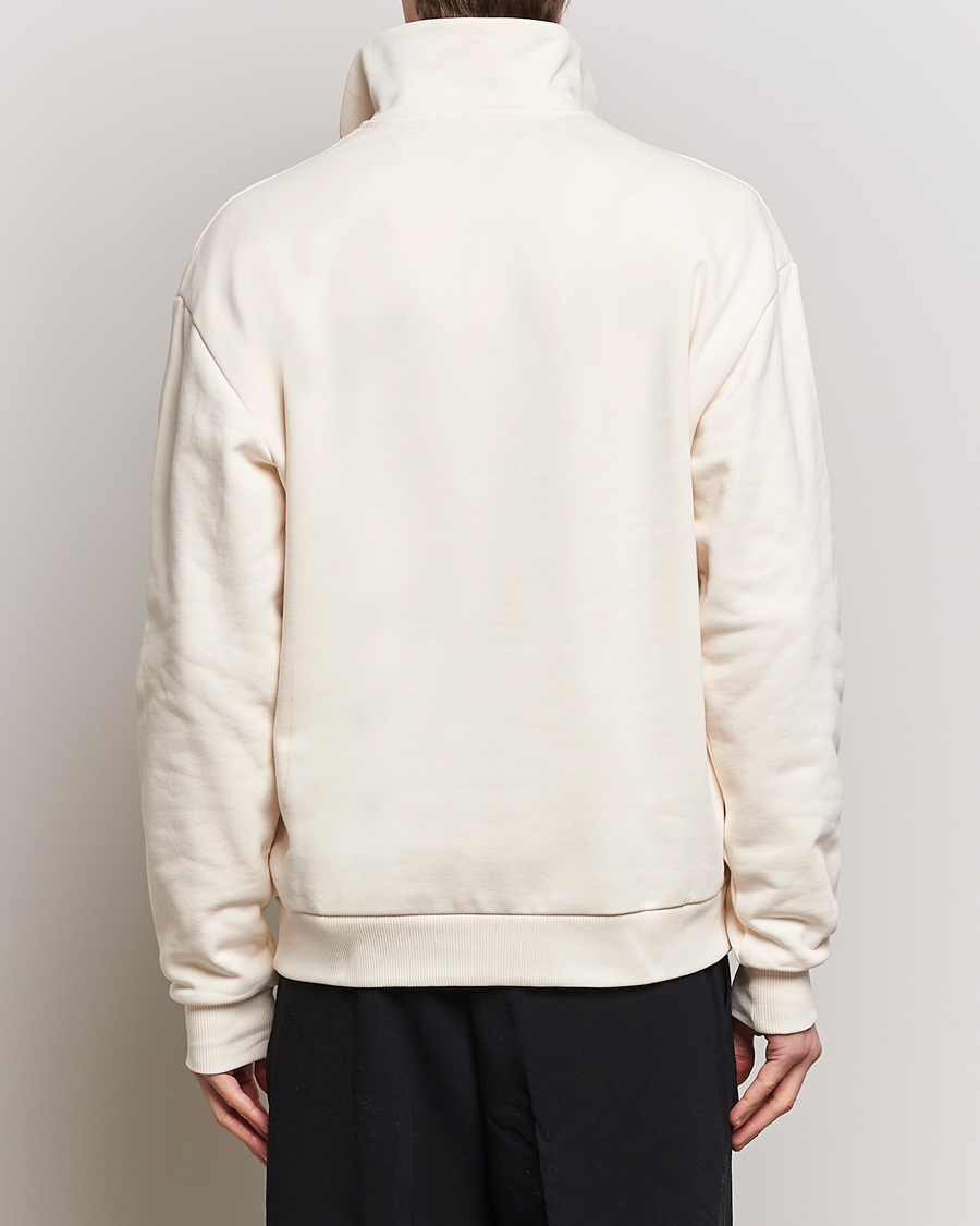 Men | Sweaters & Knitwear | LES DEUX | Crew Half Zip Sweatshirt Light Ivory